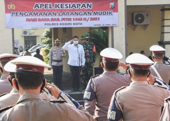 Apel Kesiapan Pengamanan larangan mudik menjelang Hari Raya Idul Fitri 1442 H,
