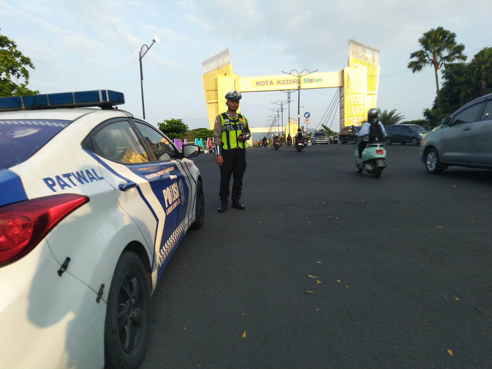Patroli Satlantas Polres Kediri Kota di Titik Blackspot untuk Tekan Risiko Kecelakaan